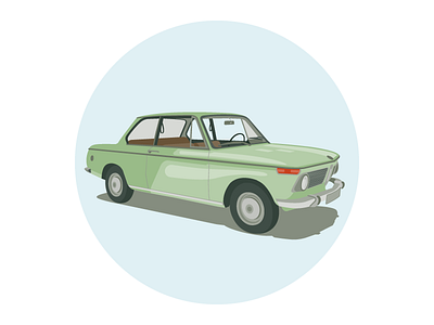 BMW 1600 bmw car design flat design graphic icons