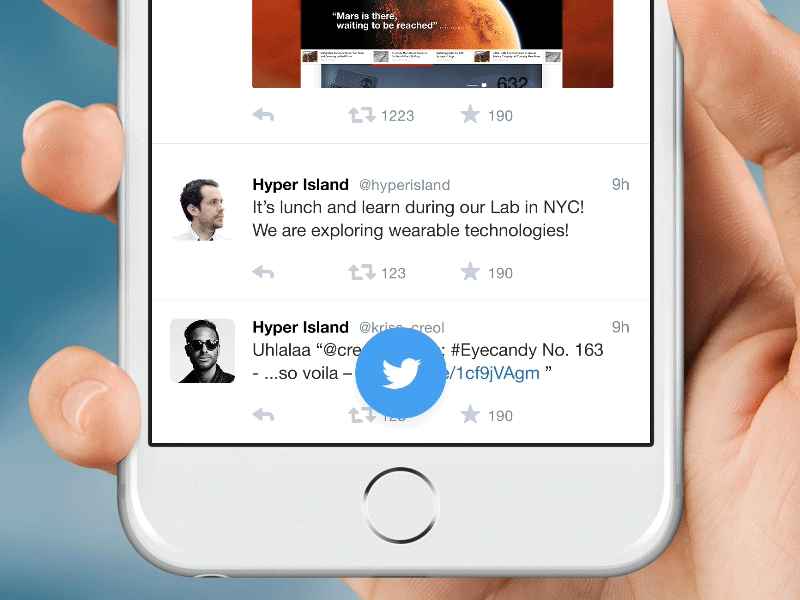 Twitter - Framer. JS framer iphone menu path twitter