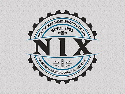 Nix logo mechanic motor retro rounded vector vintage