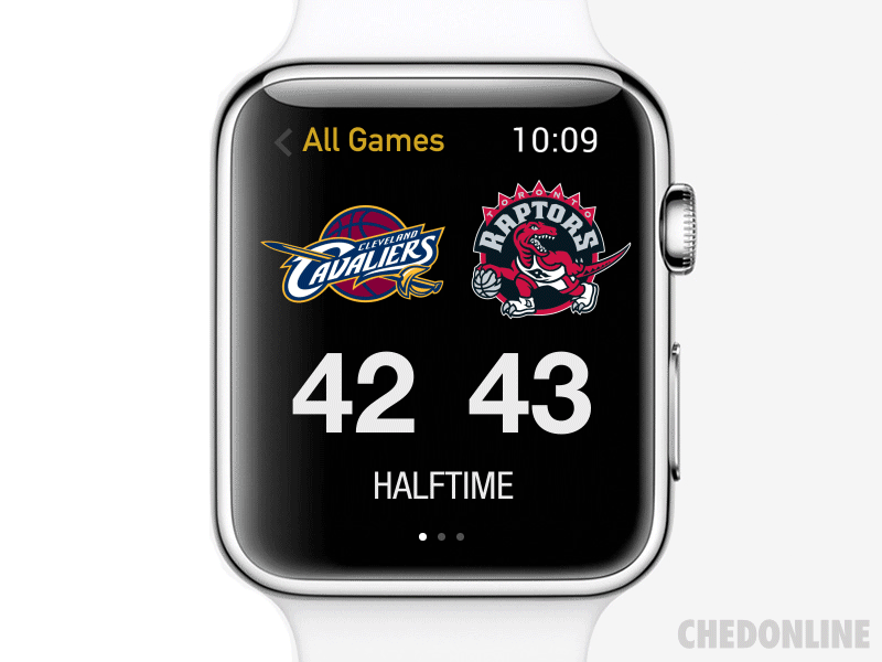 Apple Watch NBA App animated gif apple applewatch gif lebron nba raptors toronto ui ux watch