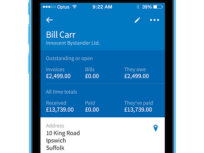 Bill Carr freeagent ios mobile money partridge ui