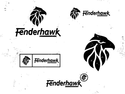 Fenderhawk animal beak bird feather fender hawk logo plate symbol