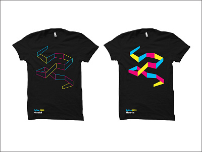 Pycon 15 T Shirt abstract color cyan magenta t shirt yellow