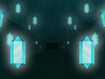 Celephaïs - Crystals animation background blue concept art crystal illustration