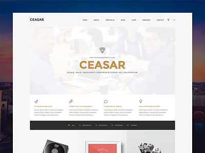 Ceasar news portfolio template theme wordpress