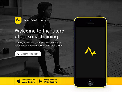 Train My Athlete Soon app brand fitness landing