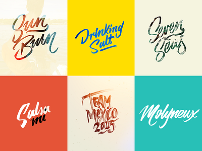 Scripts bright brushtype color creative handlettering handpaint lettering letters mexico scripts