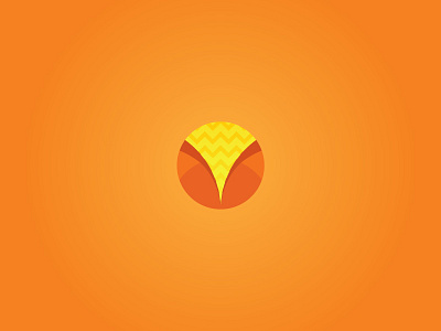 Excited Sunrise Mark Comp design flat illustration logo mark orange shade watermark yellow zigzag