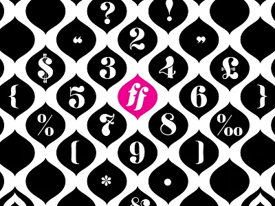 Font Flaunt Logo and Samples ampersand font fontflaunt graphicdesign lettering logotype pillowtype screenprint silkscreen typedesign typography