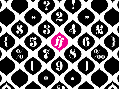 Font Flaunt Logo and Samples ampersand font fontflaunt graphicdesign lettering logotype pillowtype screenprint silkscreen typedesign typography