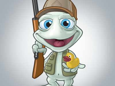 Character Design #4 character duck expression gun happy hunter illustration mascot