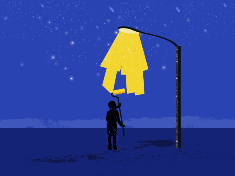 Paint bright animation art boy dark gif happy illustration night