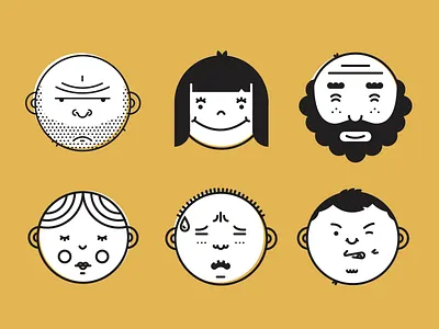 Bar Flies app design drink faces game graphic illustration smile