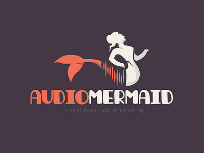 Audio Mermaid Logo audio design engineer logo marketplace mermaid music sound template