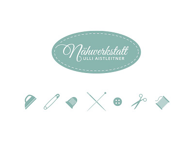 Logo concept "Nähwerkstatt" (v3) brand concept logo logotype nähwerkstatt sew sewing tailor type