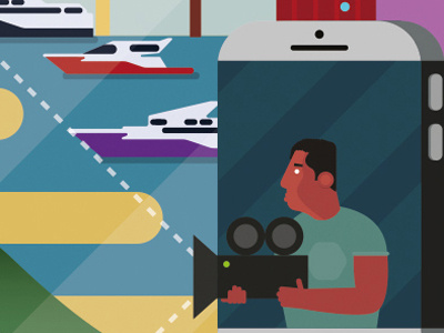 Filming - Crop cinema computer crop film illustration people summer tech wip