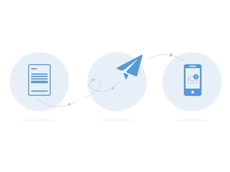 Communications Infographic after effects animation icons isoflow