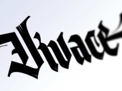 Vivace - logo for music producing brand blackletter calligraphy hip hop lettering modern street art