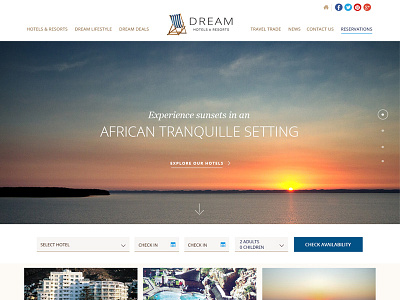 Dream Hotels & Resorts clean hotel resorts responsive white
