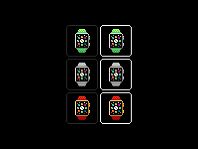 Watch apple watch icons pixels retro