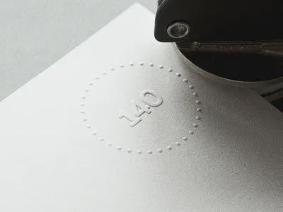 140 — Branding branding embossing