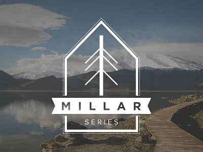 Millar Series Logo brand branding camera heritage icon logo mark mountain photography street tree urban