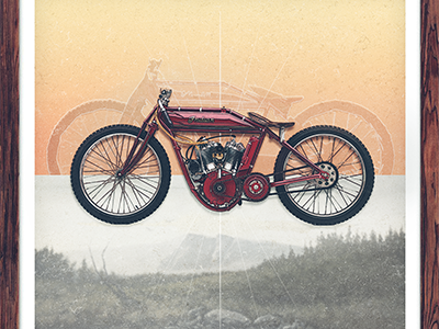 Motolinear #4 - Vintage Indian Twin brand design illustration indian logo motorcycle motorcycles twin vintage