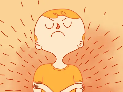 The annoyed boy angry annoying boy child illustration