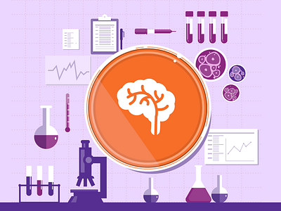 Medical Testing genetics illustration lab