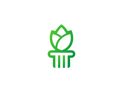 Lotus + Column bud column flower icon logo lotus pillar