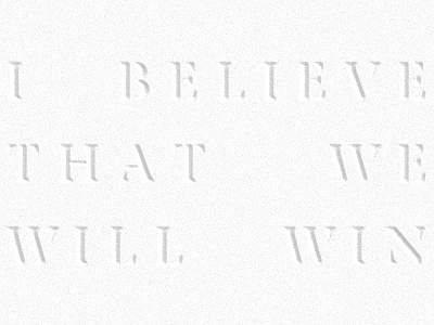 I believe