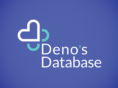 Deno's Database Logo cancer database detroit medical purple teal