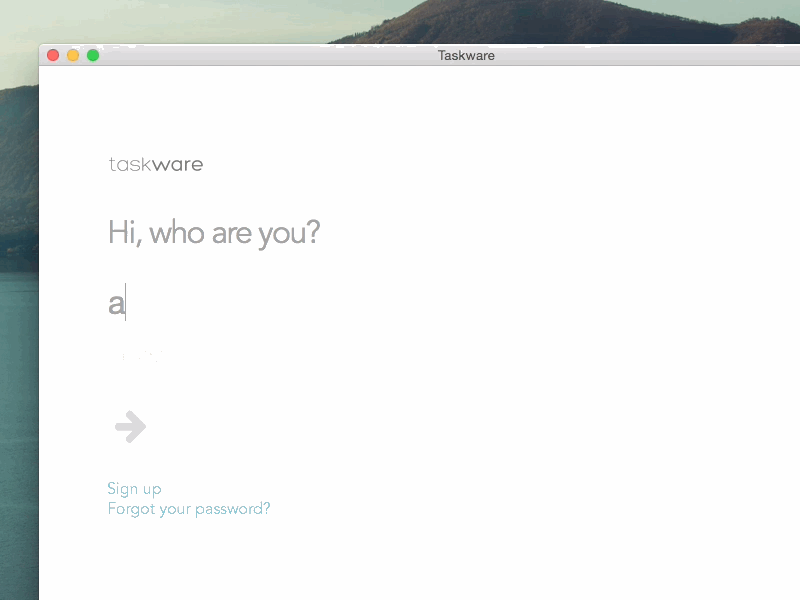 Taskware (beta) login animation app list mobile tasks taskware team to do web