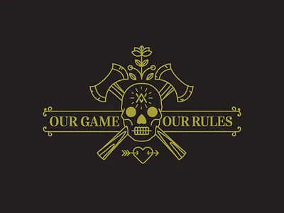 Bring your A-Game arcane arrow axe candy flower heart lines logo rose skull tshirt