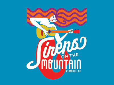 Sirens on the Mountain asheville festival guitar hair mermaid music siren woman