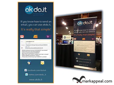 9 Foot Trade Show Display for okdo.it display graphics marketing trade show