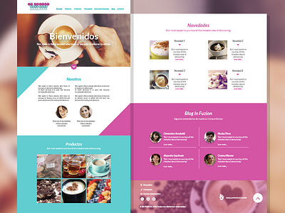 Infuzion UI coffe design landingpage layout navigation site tea ui web website