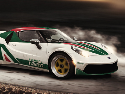 2016 Lancia Stratos Front view concept design lancia photoshop racing rally retouching stratos