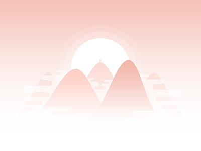 Misty Mountains illustartion landscape minimal misty mountain vector