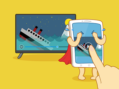 Splash 3 cute fun illustration lovely phone splash titanic tv