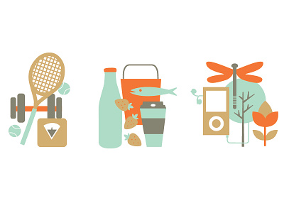 Retail Icons dragonfly fish flower icon icons lifestyle recreation retail shopping strawberry tennis tree