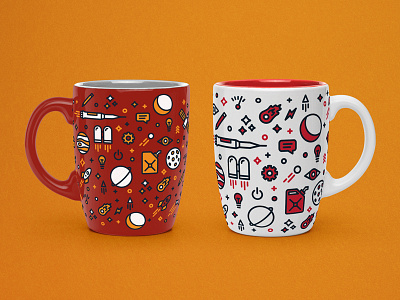 Stellar Mugs coffee cup drink fuel jetpack meteor moon planet rocket space star