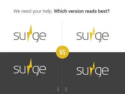 Logo Legibility Survey feedback legibility lightning logo readability shock survey