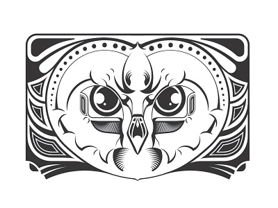 The Spirited Owl animal drawing illustration owl totem vector