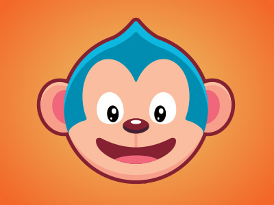 Monkey Icon character design illustration vector