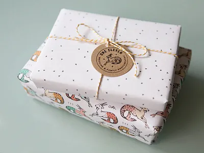 Branded Wrapping Paper braizen branding capricorn logo design pattern textile wrapping paper