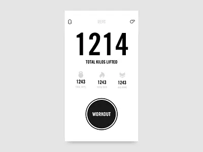 Reps - Dashboard bodybuilding clean dashboard fitness gym reps simple sports strength white space workout workouts