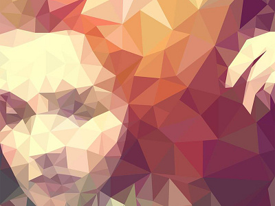 Low-Poly Self Portrait digital geometric low poly poly self portrait triangle