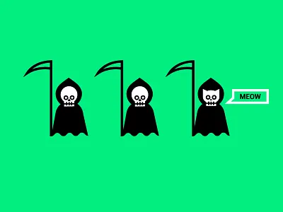 Meow cat fun meow mew skeleton skull