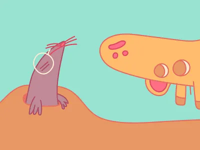 The mole (page 9 extract) animal giraffe hole mole savannah vector